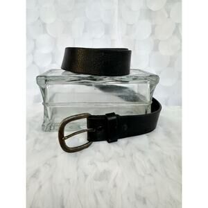 JUSTIN Mens size 40 Black Genuine Leather Belt PEBBLED 1.5" Chunky Buckle USA